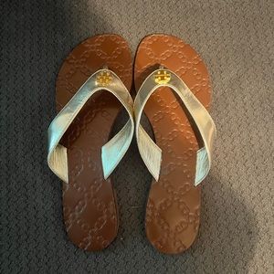 Tory Burch gold sandals
